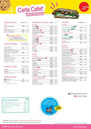 Carte Cafet Le Théorème 2026 27