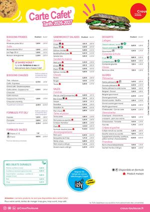 Carte Cafet Les Oliviers 2026 27
