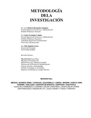 Metodologia De La Investigación