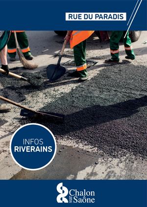 INFOS RIVERAINS - RUE DU PARADIS