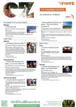 Le Semainier De L'été Du 3 Au 10 Août