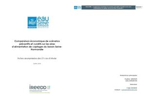 Comparaison économique de scénarios préventifs et curatifs sur les aires d’alimentation de captages du bassin Seine- Normandie Fiches anonymisées des 21 cas d’étude