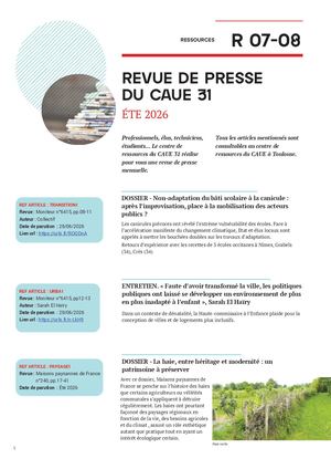 La revue de presse du CAUE 31 - Été 2026