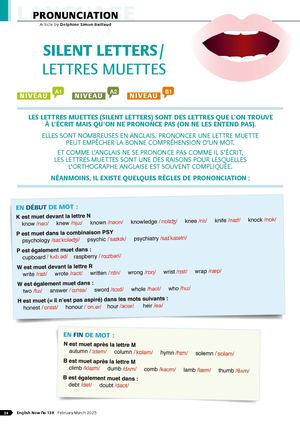 Extrait EN138 | Prononciation Silent Letter