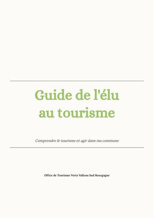 Guide élu tourisme