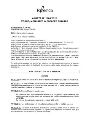 Arrete 1808-2026-signalisation Marquage Du 30-07 Au 01-08-2026-Publié Le 29 07 2026