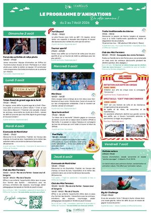 Programmes Les Karellis Ete Semaine 32