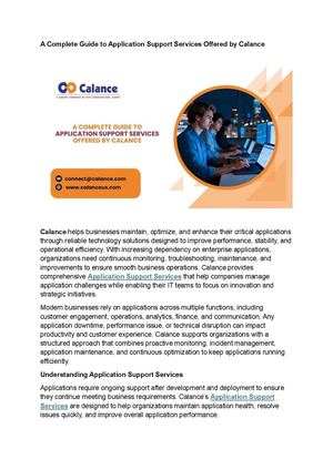 Application Support Services