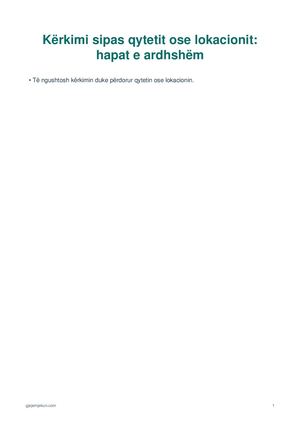 Kërkimi sipas lokacionit: hapat e ardhshëm