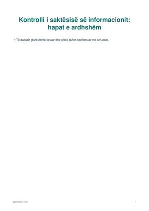 Saktësia e informacionit: hapat e ardhshëm