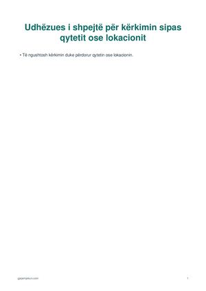 Udhëzues i shpejtë për kërkimin sipas lokacionit