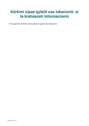 Si të krahasoni informacionin sipas lokacionit