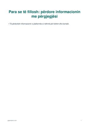 Para përdorimit të përgjegjshëm të informacionit