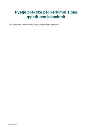 Pyetje praktike për kërkimin sipas qytetit ose lokacionit