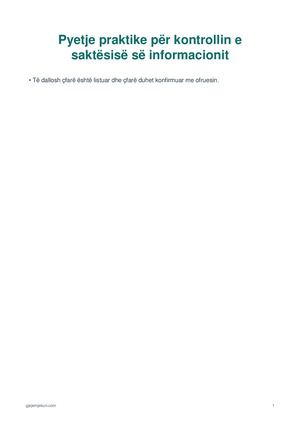 Pyetje praktike për kontrollin e saktësisë së informacionit