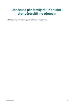 Udhëzues për familjarët: Kontakti i drejtpërdrejtë me ofruesin