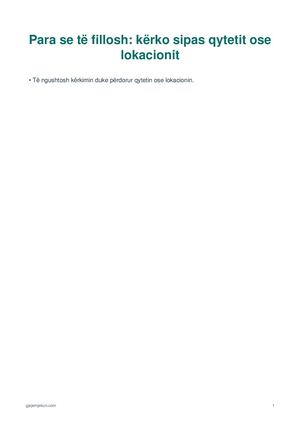 Para se të fillosh: kërko sipas qytetit ose lokacionit
