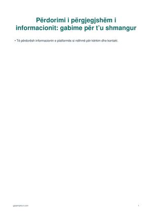 Përdorimi i përgjegjshëm i informacionit: gabime për t’u shmangur