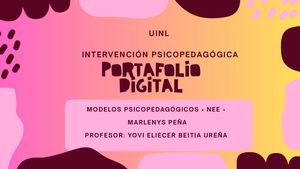 Portafolio Digital De Intervención Psicopedagógica