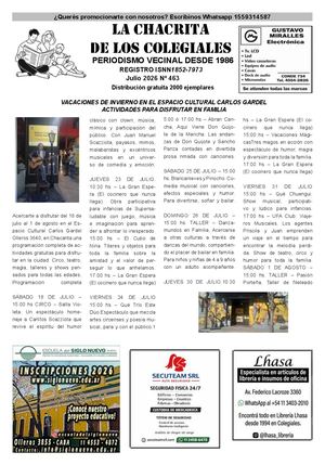 Periódico La Chacrita De Los Colegiales Mes De Julio 2026