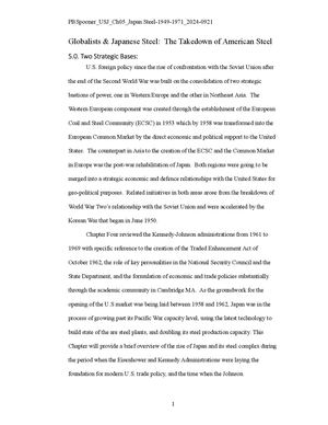 Globalists, Japan & the Takedown Of American Steel