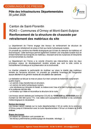 RD43 Ormoy Mont-Saint-Sulpice