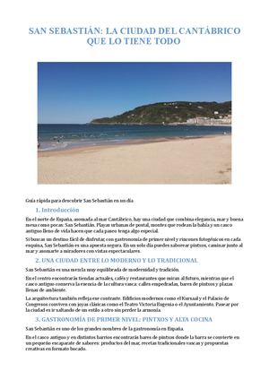San Sebastian Guía Rápida Viaje