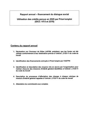 Prism'emploi AGFPN - Rapport annuel 2025