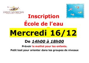Dates D'essai Et D'inscription Ecole De L'Eau