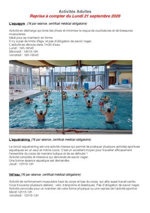 Descriptif Activités