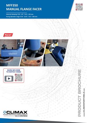 Climax MFF350 Manual Flange Facer Brochure Jul26