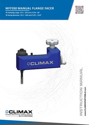 Climax MFF350 Manual Flange Facing Machine Operating Manual