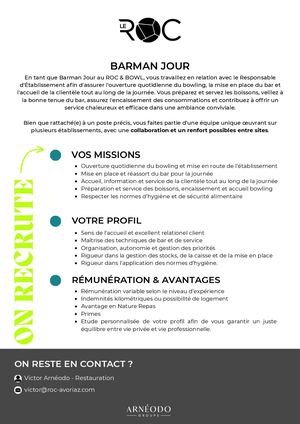 Fiche De Poste Barman Jour 3