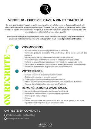 Fiche De Poste Vendeur Epicerie 5