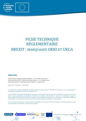 Fiche Marquage Ukca Ukni Brexit