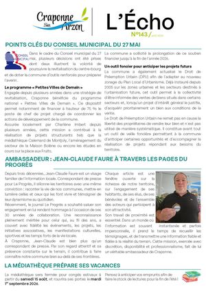 L'echo N°143 Août2026 Version A4 Calaméo