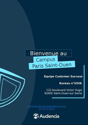 Livret Infos Pratiques Paris Saint Ouen