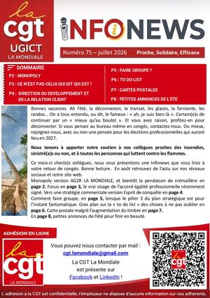 Infonews Cgt La Mondiale Juillet 2026 Numero 75