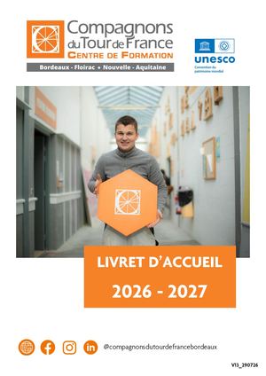 Livret D’accueil 2026 2027