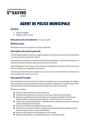 AGENT DE POLICE MUNICIPALE