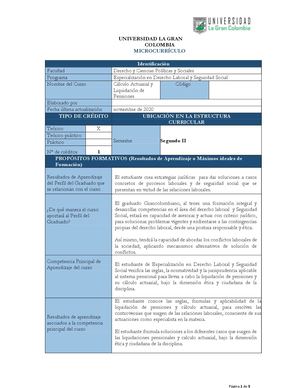 9 Cálculo Actuarial Y Liquidación De Pensiones