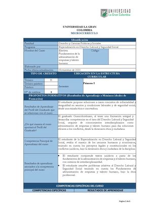 17 Electiva Fundamentos De La Administración De Empresas Y Talento Humano