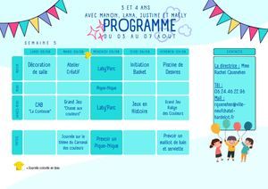 Plannings Semaine 5