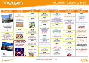 Planning Semaine 32