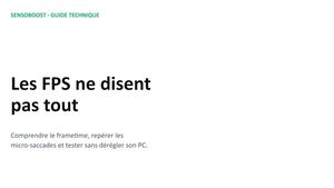 Frametime et micro-saccades : méthode de diagnostic SENSOBOOST