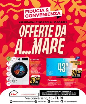 Volantino Fiducia & Convenienza Agosto F&c Elettrodomestici Di Cafagno