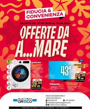 Volantino Fiducia & Convenienza Agosto Elettrica Greco