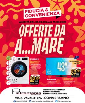 Volantino Fiducia & Convenienza Agosto Pietrantonio G & C Snc