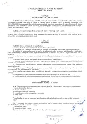 Estatuto Social da APM EMEB José Cataldi
