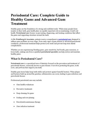 Periodontal Care in Houston | Advanced Gum Disease Treatment